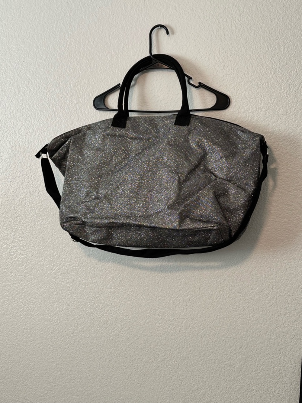 Victoria's Secret Silver Glitter Travel Duffel - Picture 2 of 2